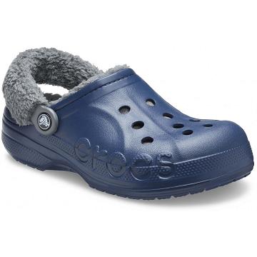 Crocs Baya Fodrade Fuzz-Rem Clogs Herr Marinblå | Sverige 0716FDNM